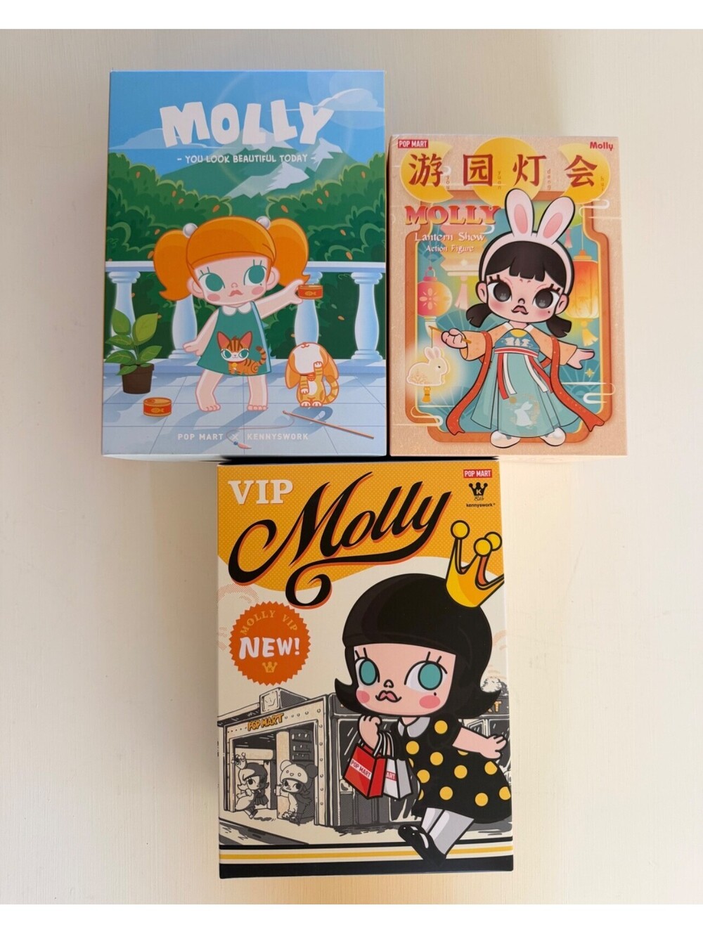 POP MART Molly Mix Lot 5.5 in Figures 3 Sealed Boxes Beautiful ~ Lantern ~ ViP